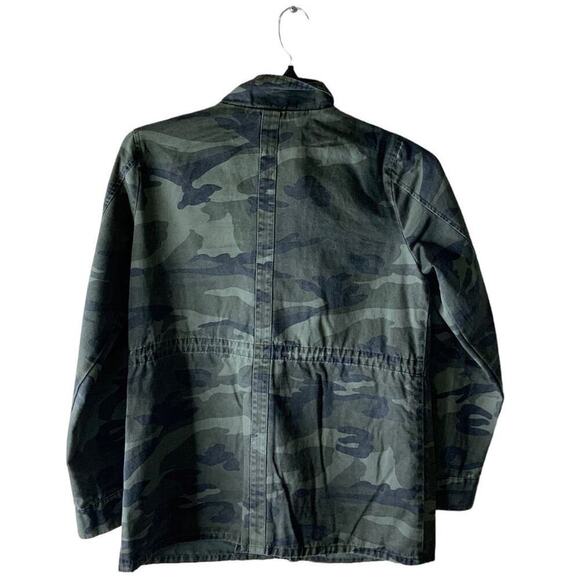 41 Hawthorn Camo Jacket Women Size Medium Zip Snap Long Sleeve Drawstring Waist - Picture 2 of 9